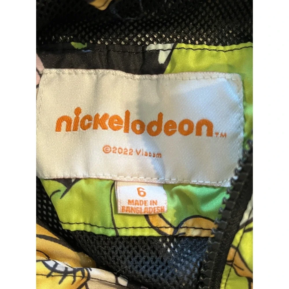 Nickelodeon Rugrats Full Zip Hood Jacket Kids 6 Colorful Playful Windbreaker